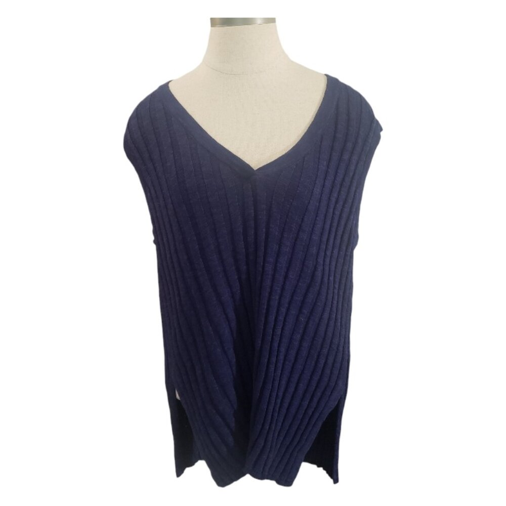 CT2025 Free People Sleeveless Ribbed V-neck Sweater S/P